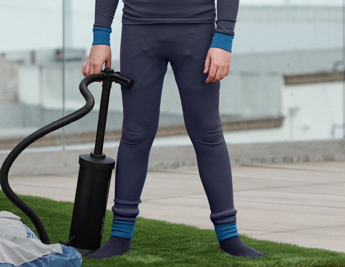 Main action image e.s. functional long-pants seamless-warm, children navy