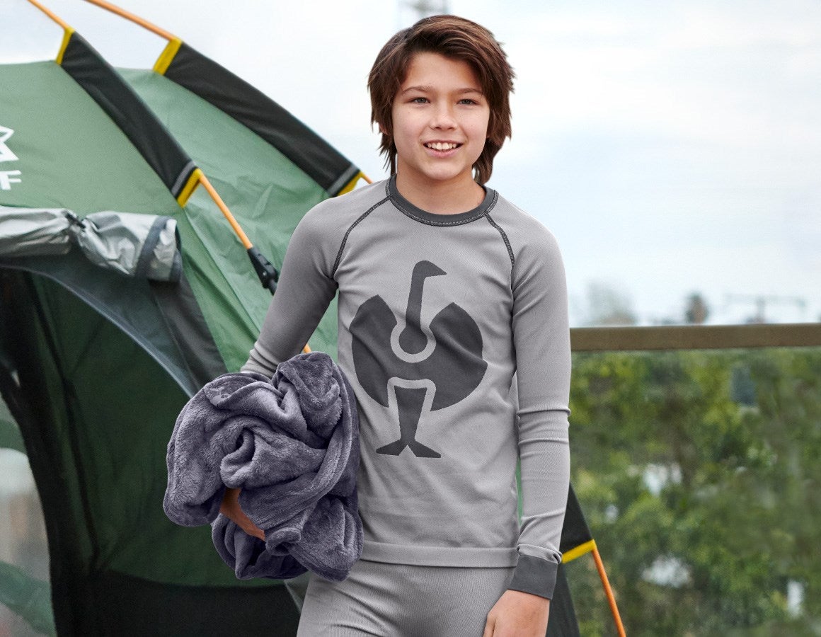 Main action image e.s. functional-longsleeve seamless-warm, children platinum