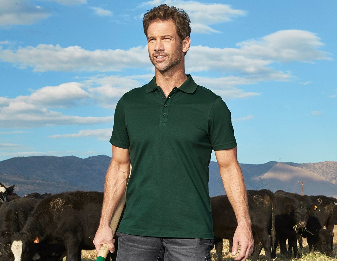 Main action image e.s. Functional polo shirt poly cotton green