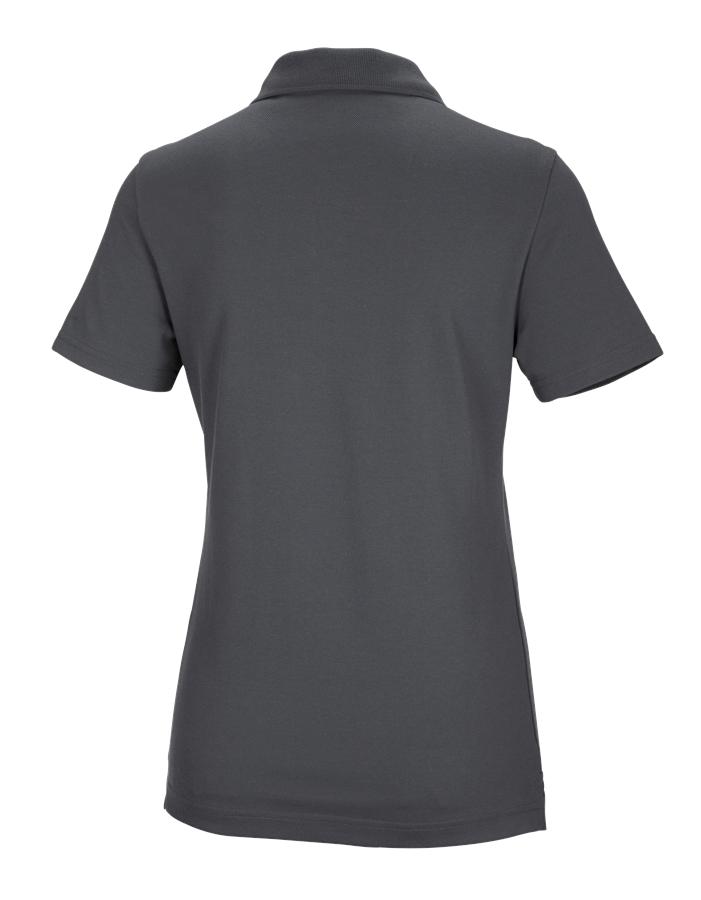 Secondary image e.s. Functional polo shirt poly cotton, ladies' anthracite