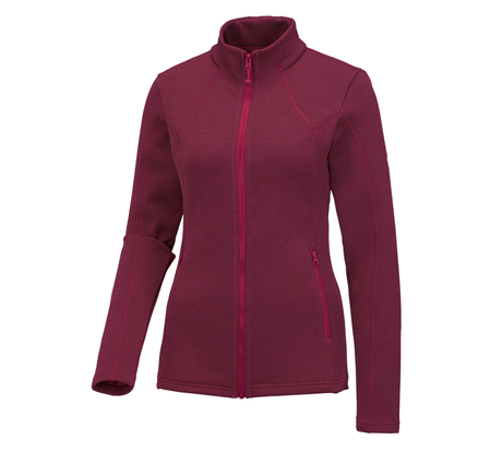 Primary image e.s. Functional sweat jacket melange, ladies' berry melange
