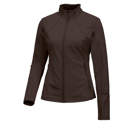 Primary image e.s. Functional sweat jacket solid, ladies' chestnut