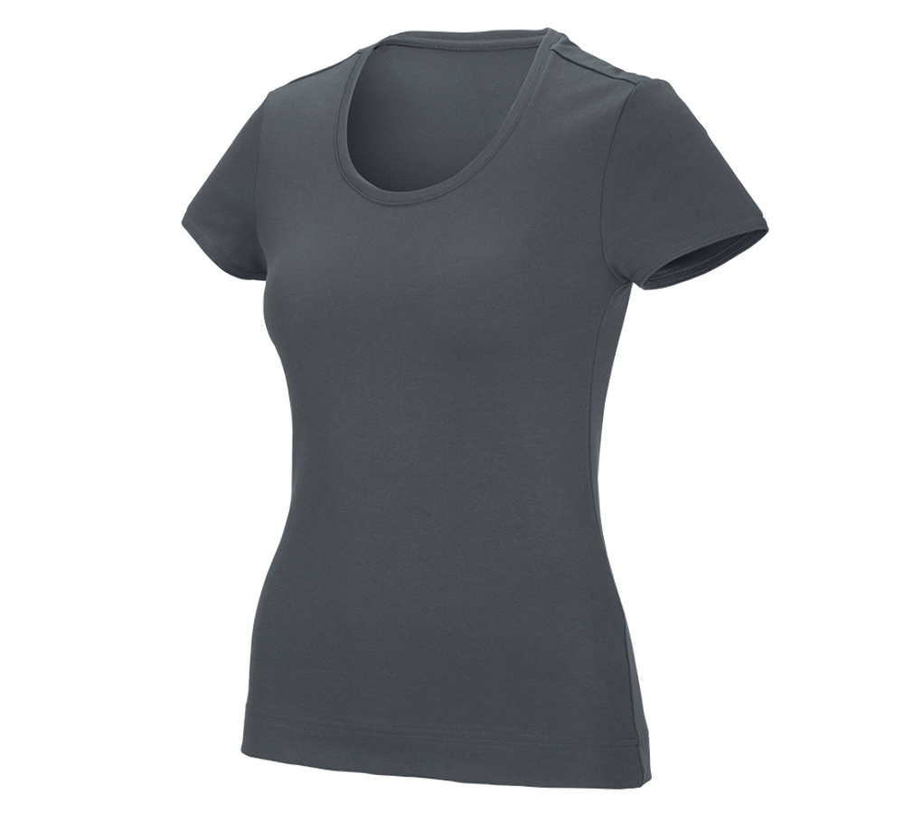 Primary image e.s. Functional T-shirt poly cotton, ladies' anthracite