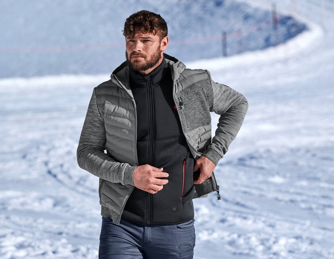 Additional image 2 e.s. Heated bodywarmer climafoam black melange