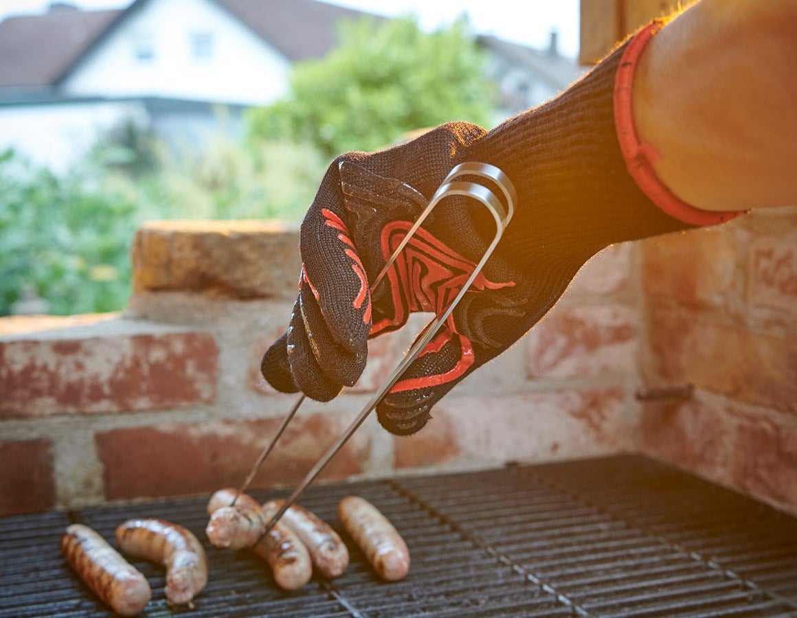 Additional image 1 e.s. Heatproof gloves heat-expert black/red