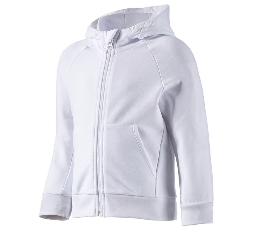 Primary image e.s. Hoody sweatjacket cotton stretch, children’s white