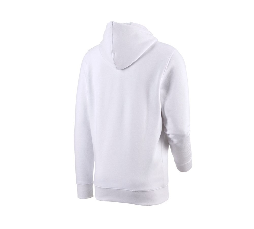 Secondary image e.s. Hoody sweatjacket poly cotton white