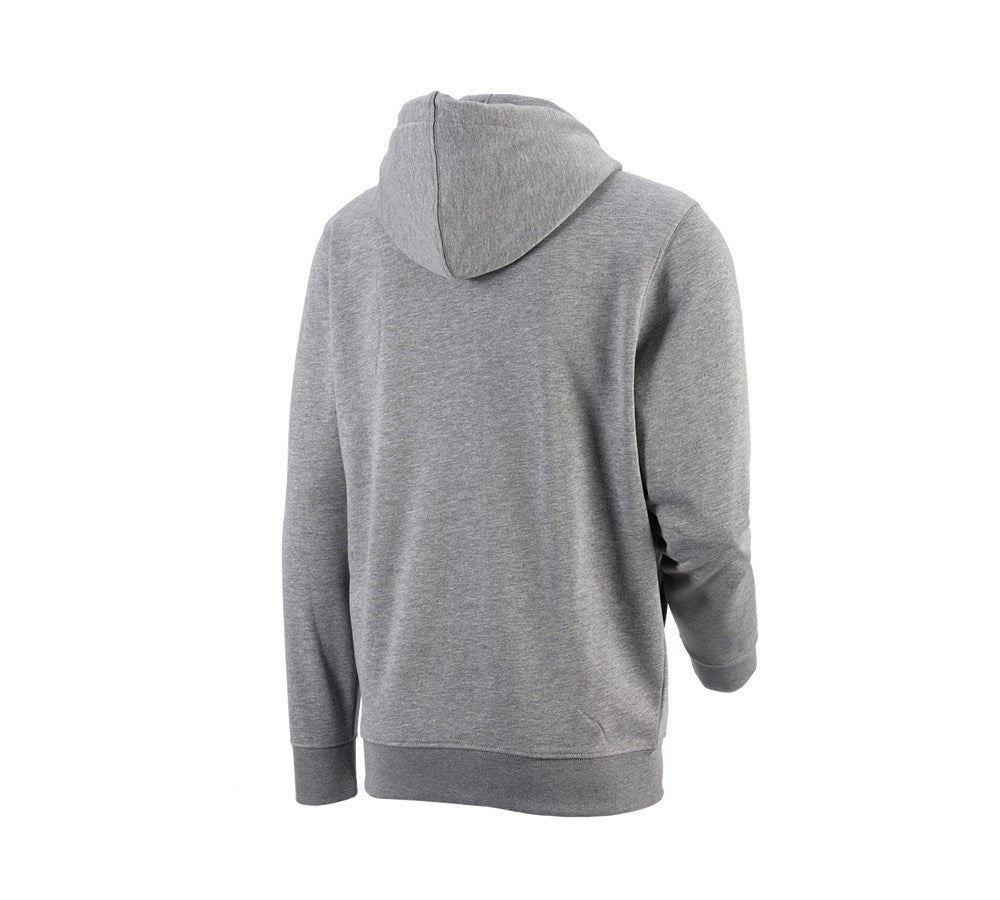 Secondary image e.s. Hoody sweatjacket poly cotton grey melange