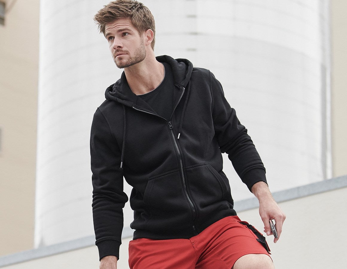 Additional image 2 e.s. Hoody sweatjacket poly cotton black