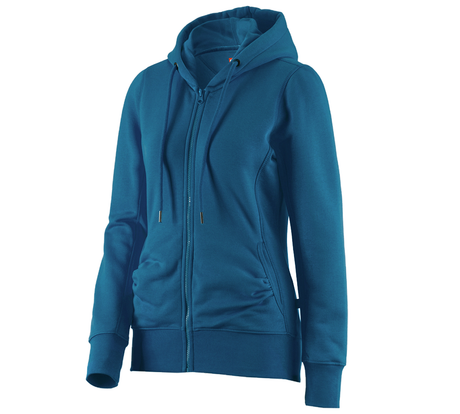 Primary image e.s. Hoody sweatjacket poly cotton, ladies' atoll