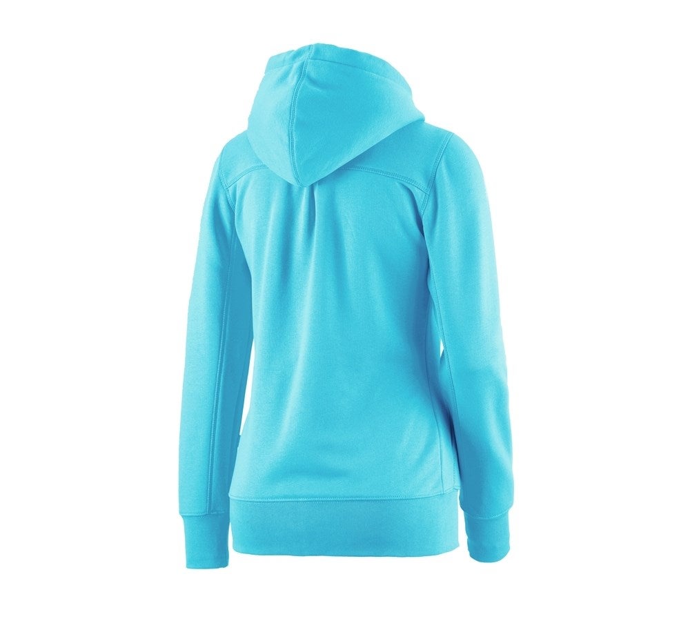 Secondary image e.s. Hoody sweatjacket poly cotton, ladies' capri