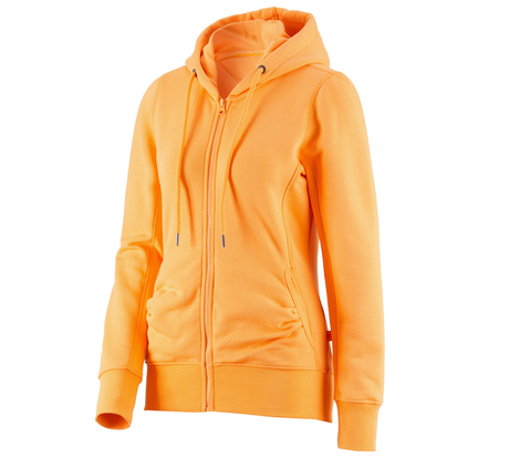 Primary image e.s. Hoody sweatjacket poly cotton, ladies' lightorange