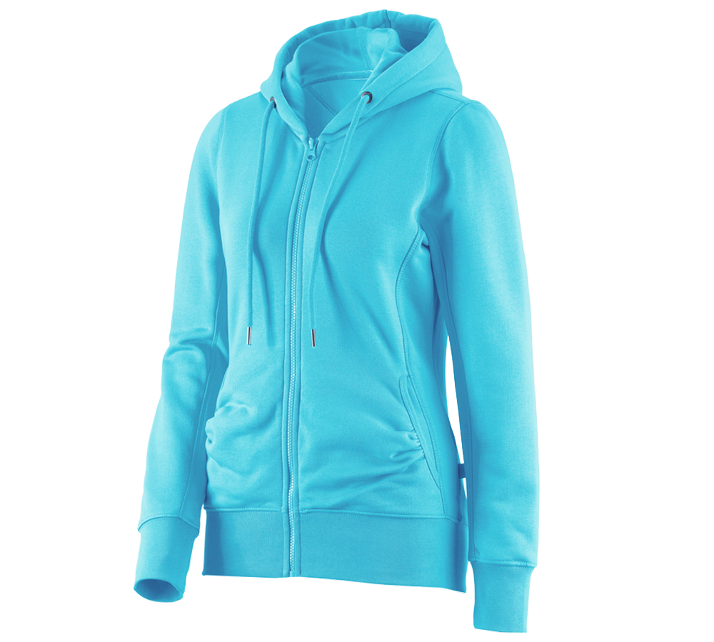 Primary image e.s. Hoody sweatjacket poly cotton, ladies' capri