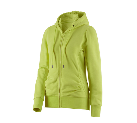 Primary image e.s. Hoody sweatjacket poly cotton, ladies' maygreen