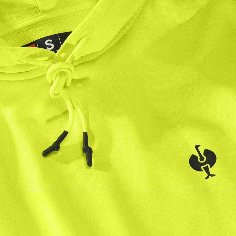 Detailed image e.s. Hoody sweatshirt neon neonyellow vintage