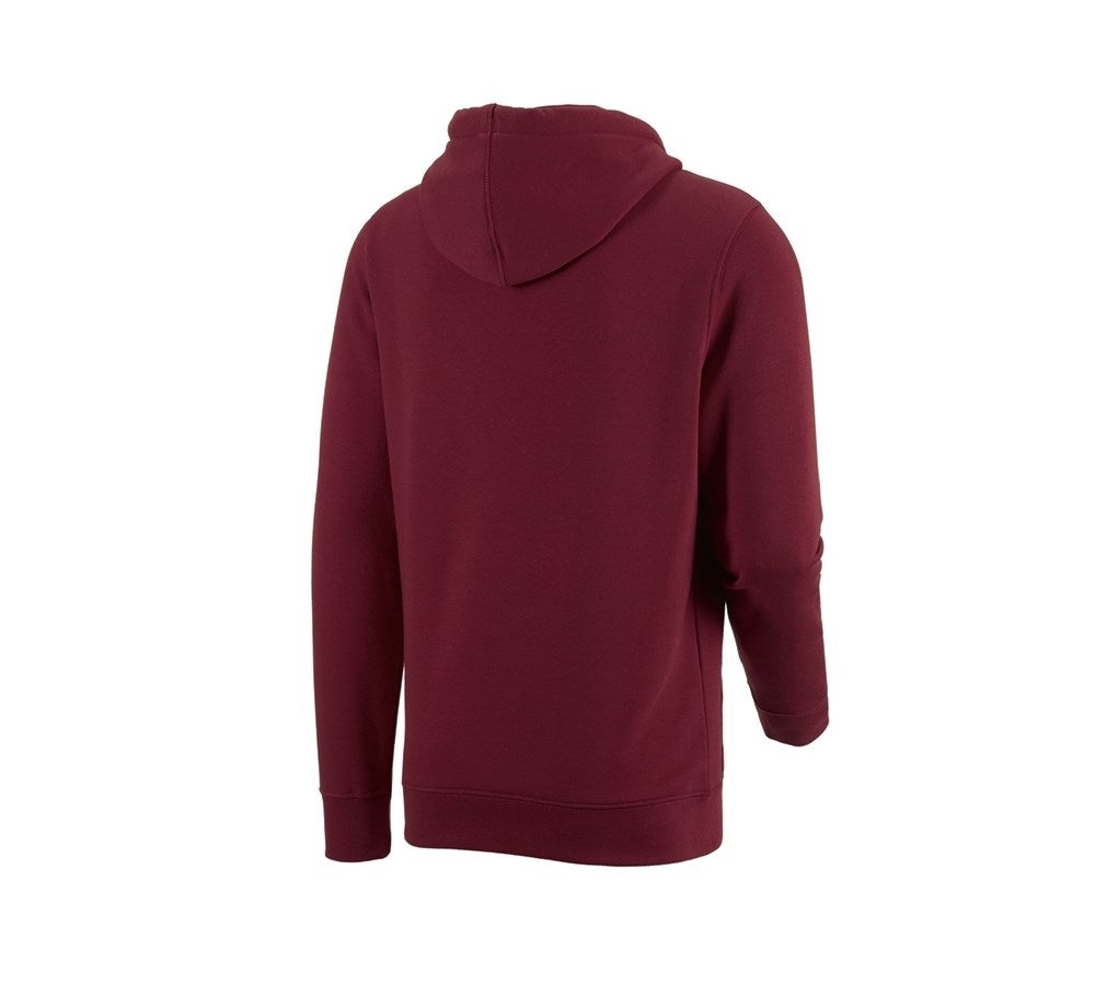 Secondary image e.s. Hoody sweatshirt poly cotton bordeaux