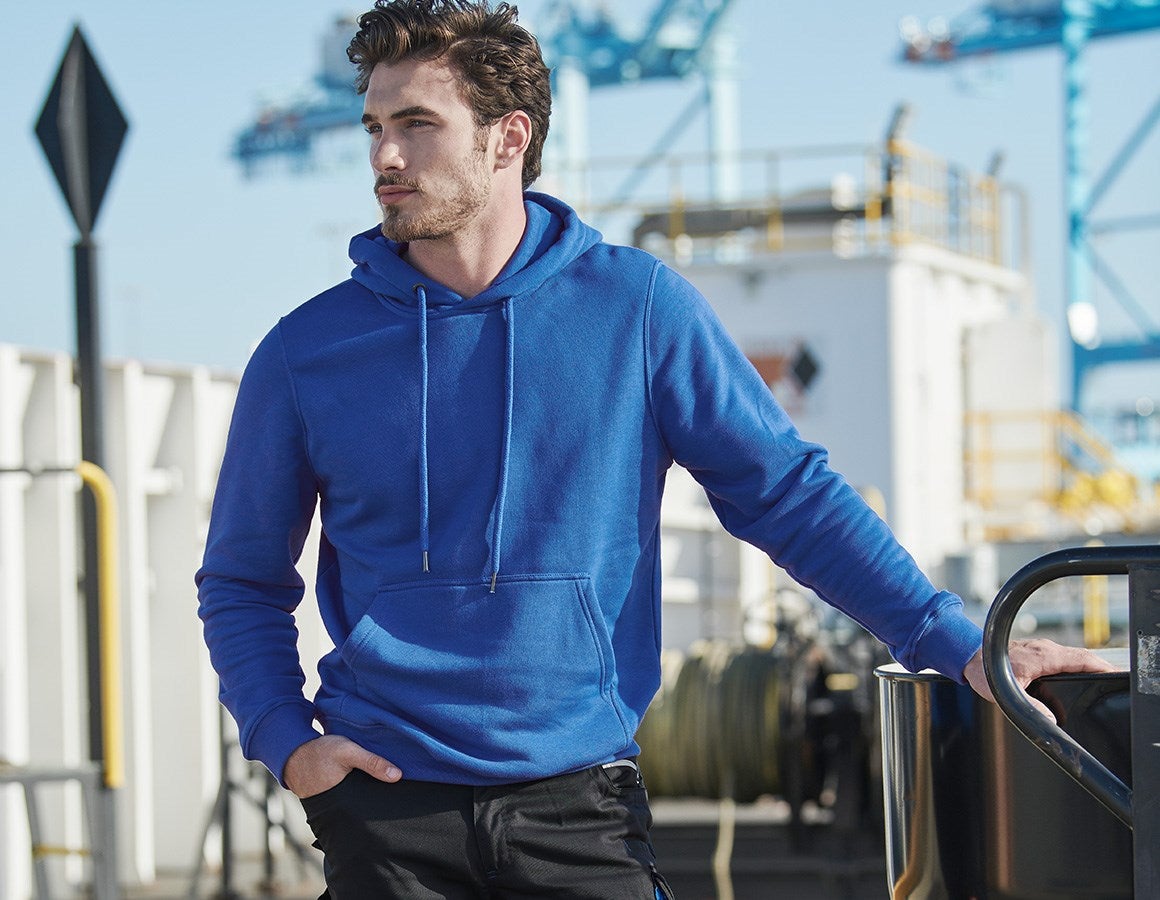 Main action image e.s. Hoody sweatshirt poly cotton gentianblue