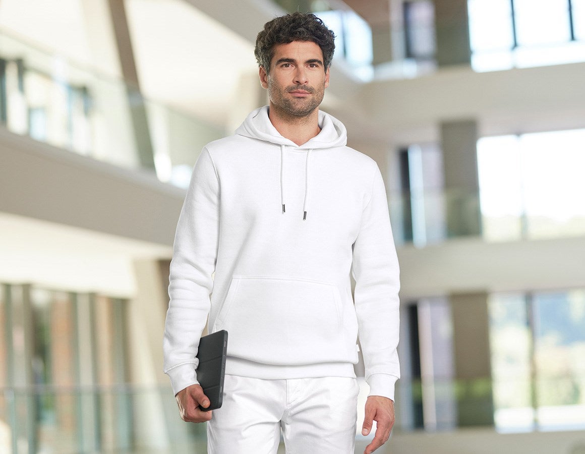 Main action image e.s. Hoody sweatshirt poly cotton white