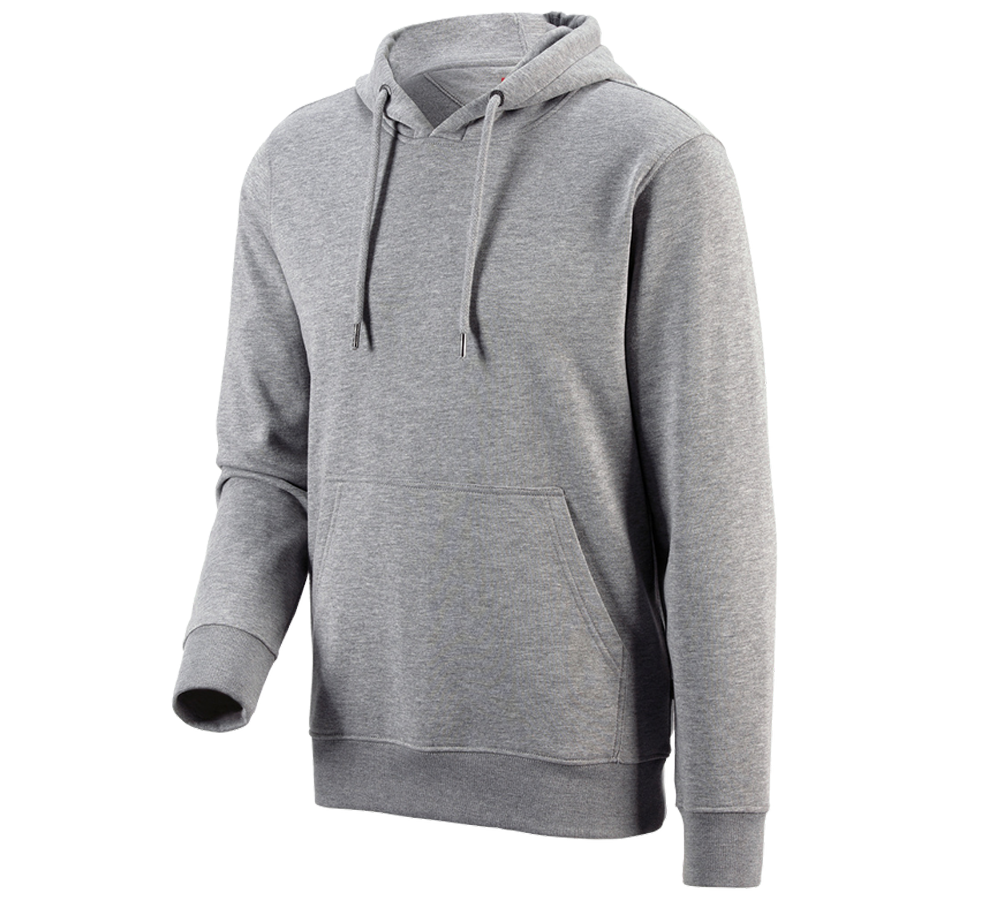 Primary image e.s. Hoody sweatshirt poly cotton grey melange