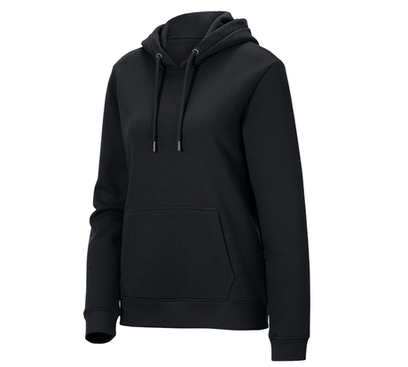 Primary image e.s. Hoody-sweatshirt poly cotton, ladies' black
