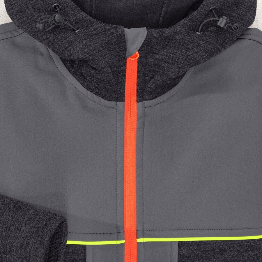 Detailed image e.s. Hybrid jacket anthracite/black/high-vis orange/high-vis yellow