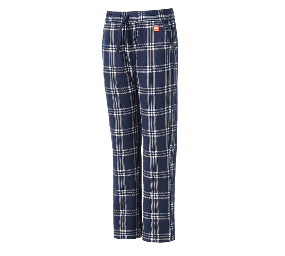 Primary image e.s. Checkered Pyjama Bottoms, children's deepblue/white