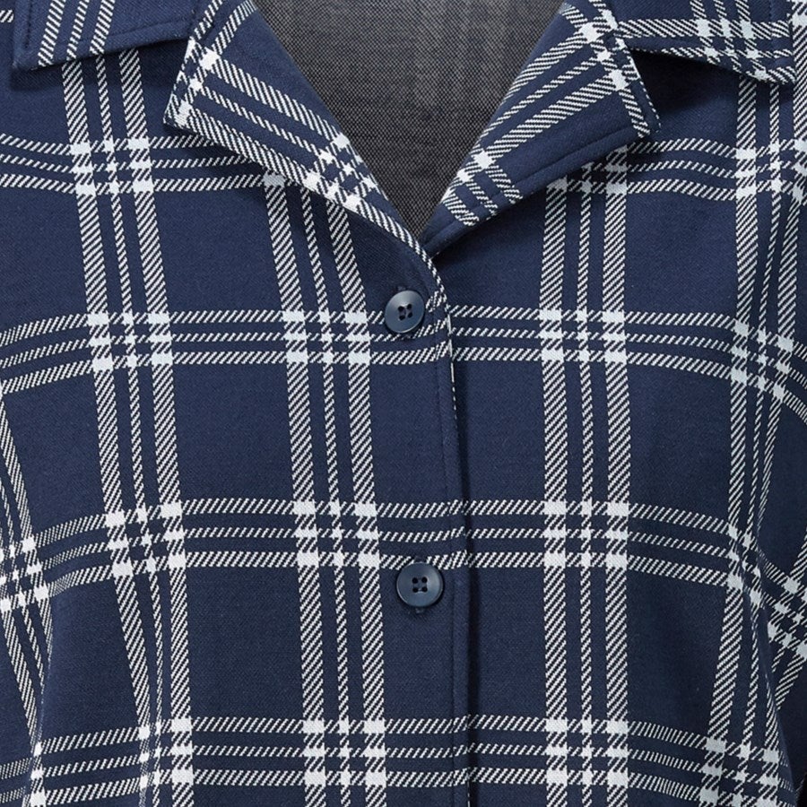 Detailed image e.s. Checkered Pyjama Top deepblue/white