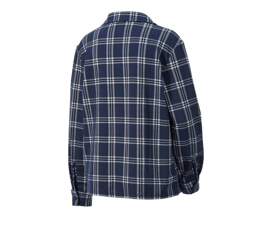 Secondary image e.s. Checkered Pyjama Top, ladies' deepblue/white