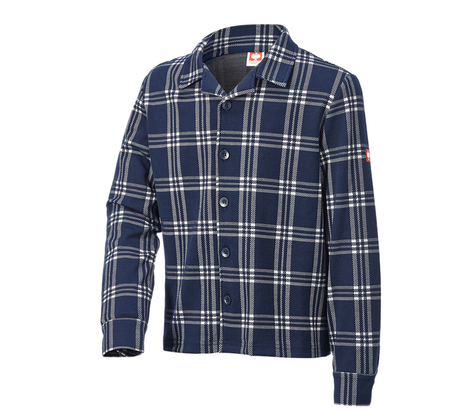 Primary image e.s. Checkered Pyjama Top, children's deepblue/white