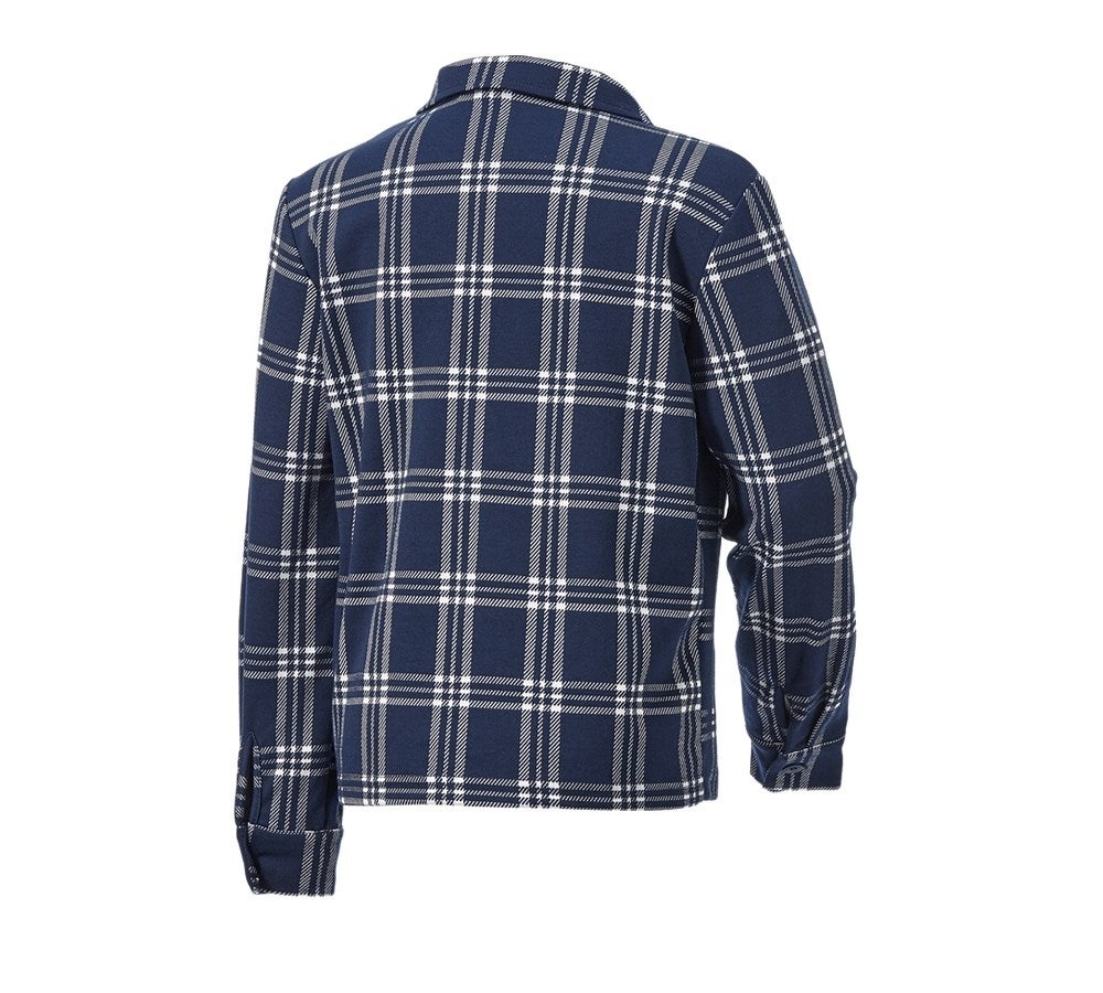 Secondary image e.s. Checkered Pyjama Top, children's deepblue/white