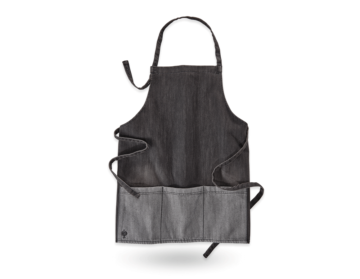 Primary image e.s. Bib Apron denim, short graphitewashed