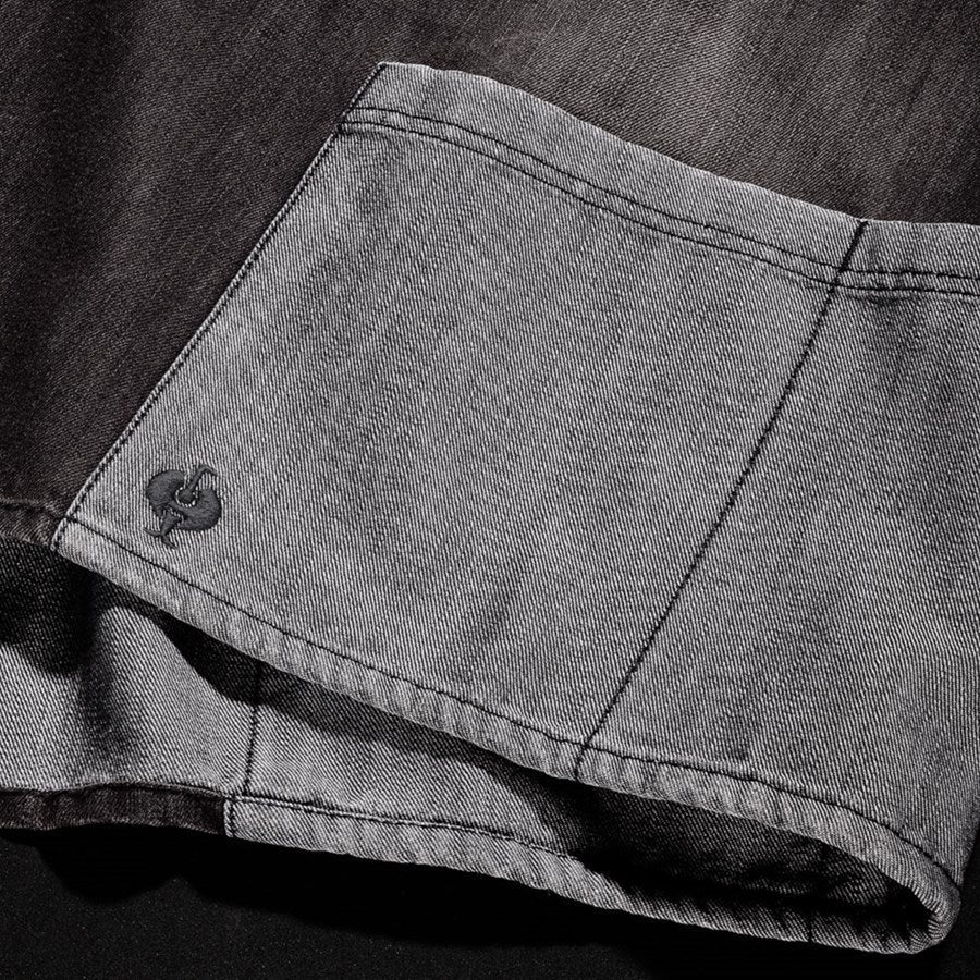 Detailed image e.s. Bib Apron denim, short graphitewashed