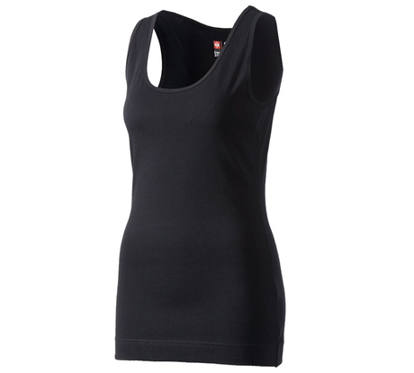 Primary image e.s. Long tank cotton, ladies' black