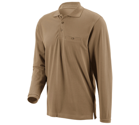 Primary image e.s. Longsleeve polo cotton Pocket khaki