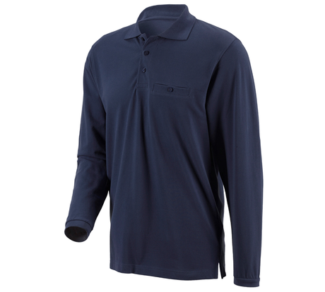 Primary image e.s. Longsleeve polo cotton Pocket navy