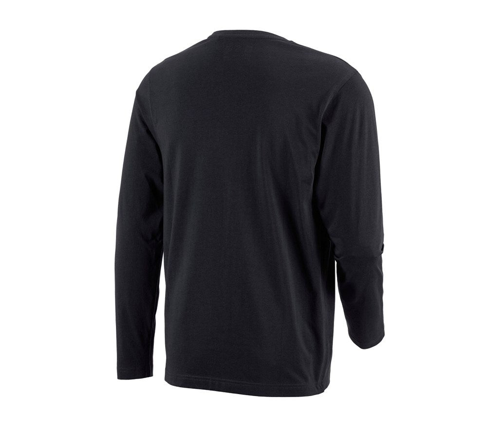 Secondary image e.s. Long sleeve cotton black