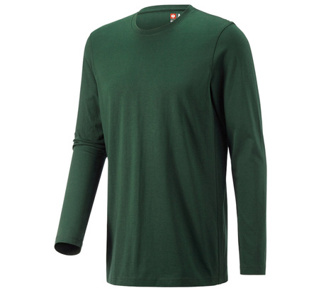 Primary image e.s. Longsleeve cotton, long fit green