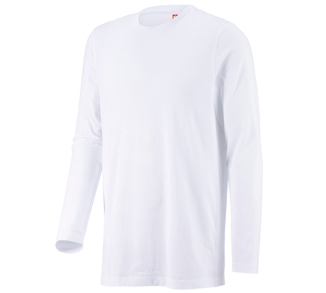 Primary image e.s. Longsleeve cotton, long fit white