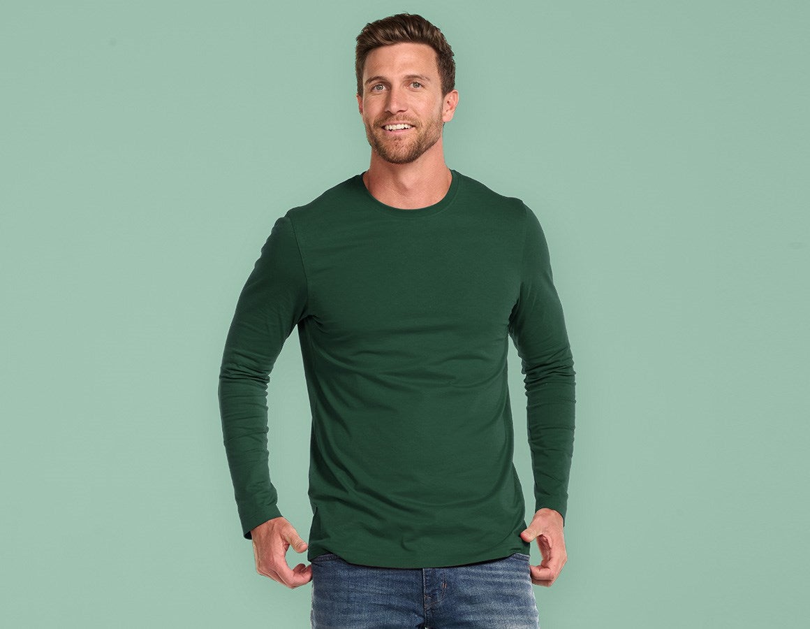 Main action image e.s. Longsleeve cotton, long fit green