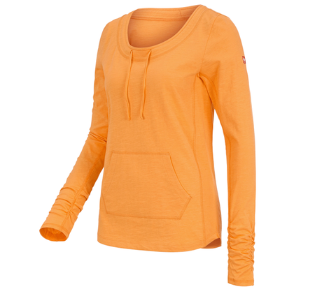 Primary image e.s. Longsleeve cotton slub, ladies' lightorange