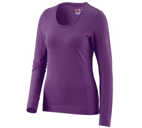 Primary image e.s. Longsleeve cotton stretch, ladies' violet