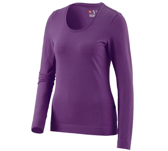 Primary image e.s. Longsleeve cotton stretch, ladies' violet
