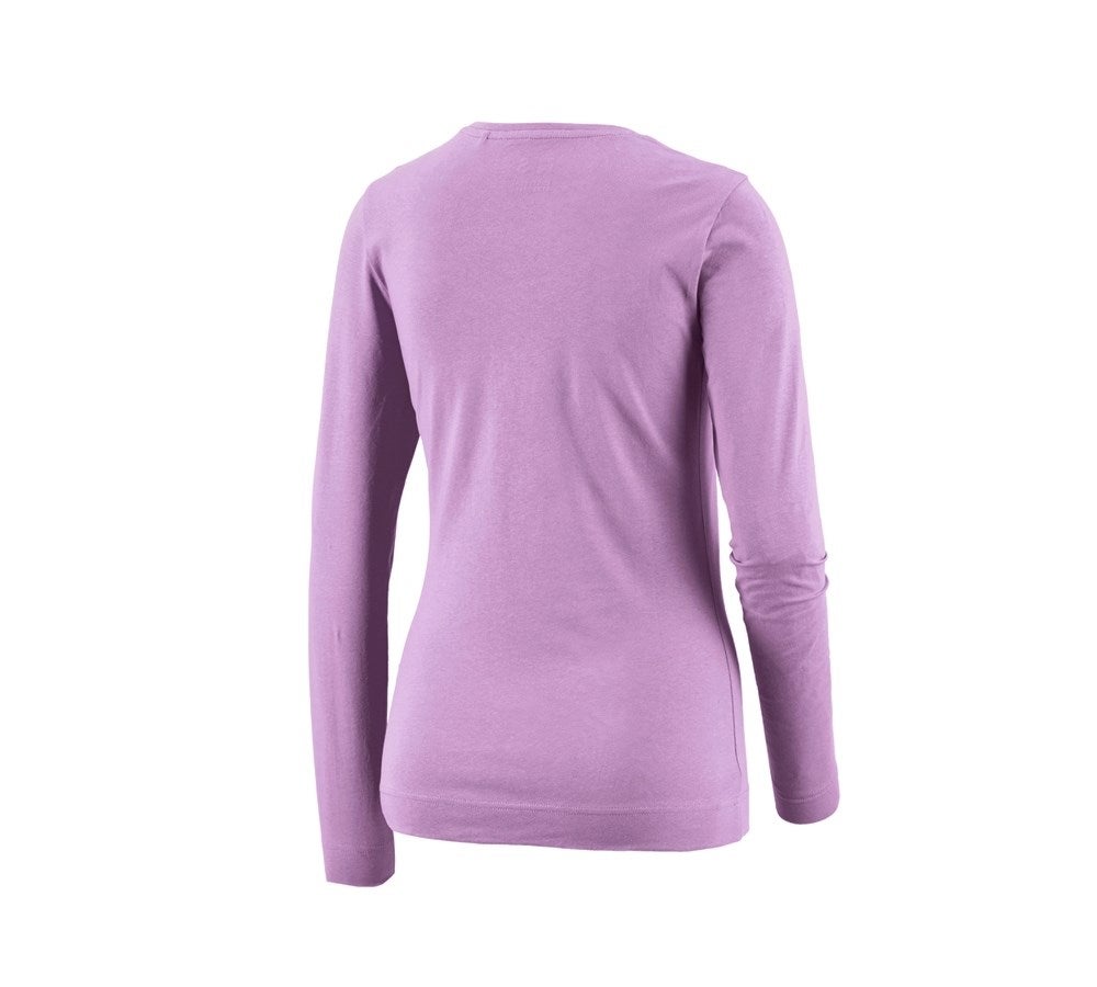 Secondary image e.s. Long sleeve cotton stretch, ladies' lavender