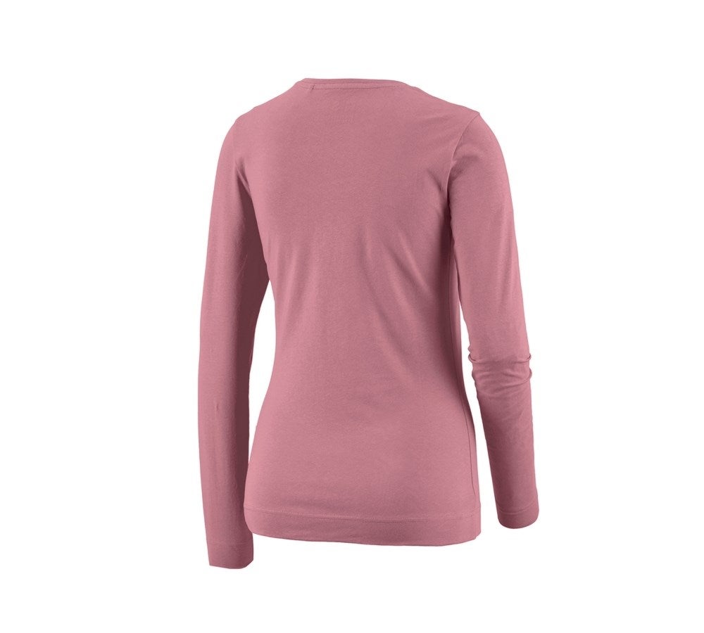 Secondary image e.s. Longsleeve cotton stretch, ladies' antiquepink