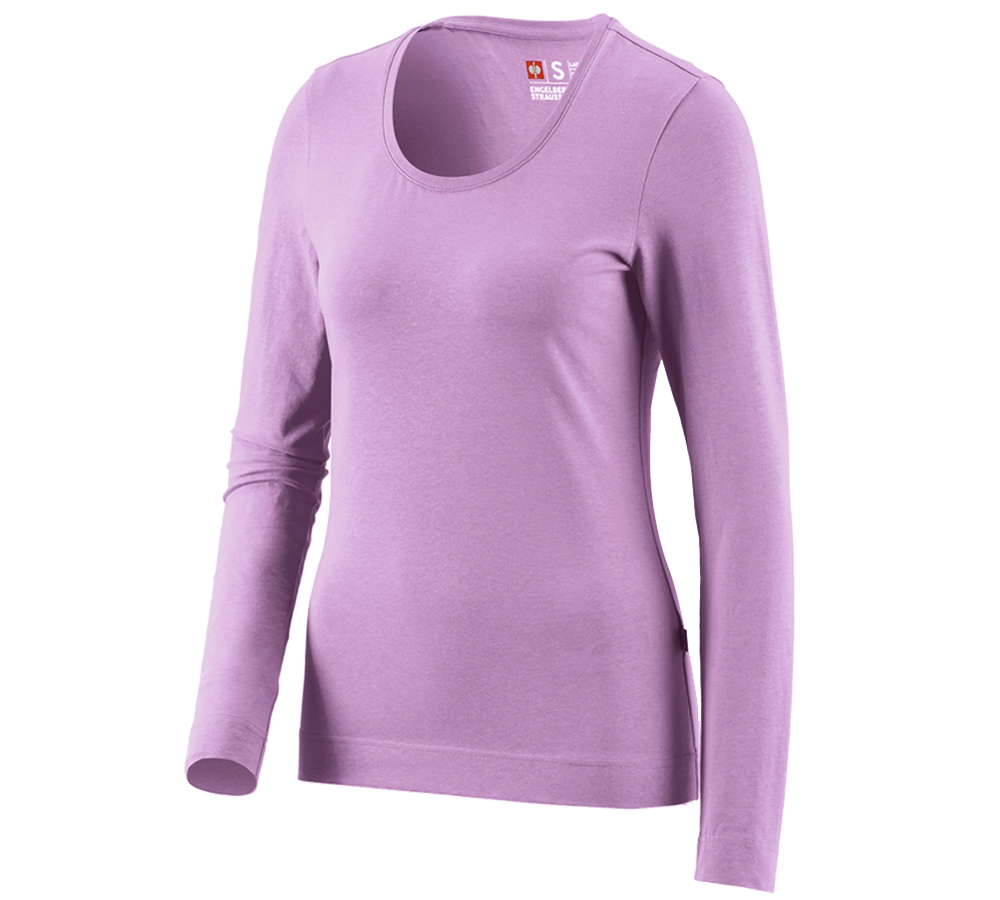 Primary image e.s. Long sleeve cotton stretch, ladies' lavender