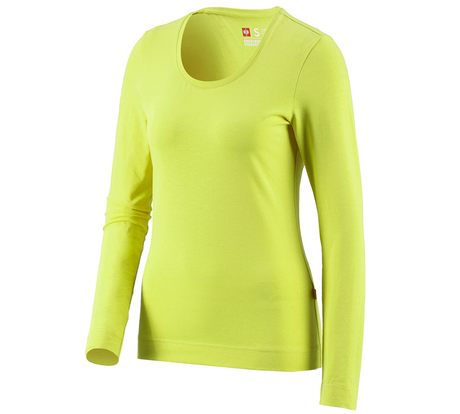 Primary image e.s. Longsleeve cotton stretch, ladies' maygreen