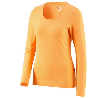 Primary image e.s. Longsleeve cotton stretch, ladies' lightorange