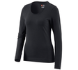 Primary image e.s. Longsleeve cotton stretch, ladies' black