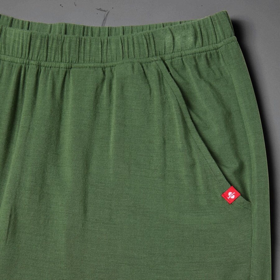 Detailed image e.s. Modal pyjamas trousers, ladies' nordicgreen