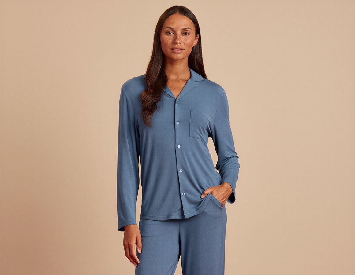 Main action image e.s. Modal pyjama top, ladies' nordicblue